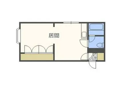 ハートランド南7条(1DK/2階)の間取り写真