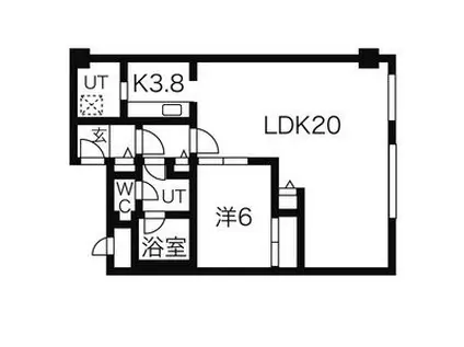 ブランジェミス(1LDK/6階)の間取り写真