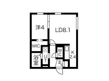 NOVA北円山(1LDK/3階)の間取り写真
