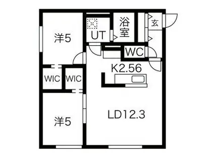 AULEA(2LDK/3階)の間取り写真