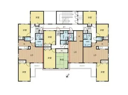 クラーク宮の森(3LDK/3階)の間取り写真