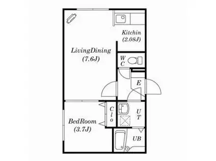 ORFESTA S8(1LDK/3階)の間取り写真