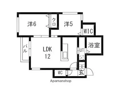 KKルミナス(2LDK/4階)の間取り写真