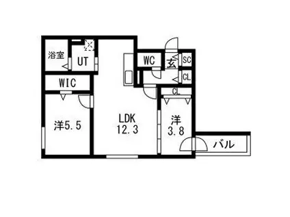 PRECIOUS HASSAMUーMINAMIプレシャスハッサ(2LDK/2階)の間取り写真