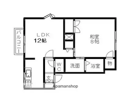 メイユールダイワB(1LDK/2階)の間取り写真