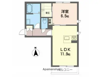 SOMMA NOVE(1LDK/1階)の間取り写真