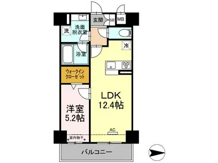 セブンリリー矢巾(1LDK/7階)の間取り写真