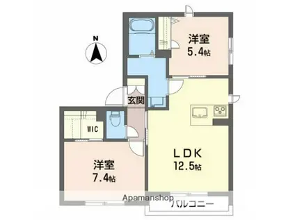 ノーボYM(2LDK/2階)の間取り写真