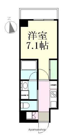 MIRAIZU RESIDENTIAL SENDAI Ⅱ(1K/7階)の間取り写真