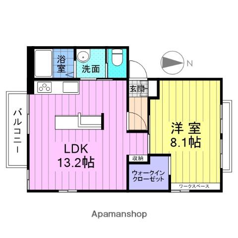 プリヴァートハイツB・C(3DK/2階)の間取り写真