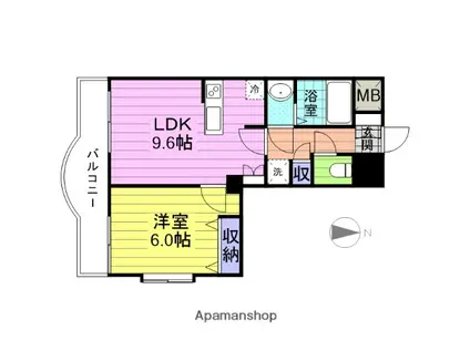 サンヴァーリオ新田駅前Ⅶ(1LDK/8階)の間取り写真