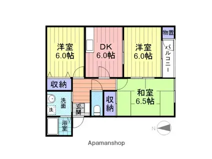 エトワール町前(3DK/1階)の間取り写真