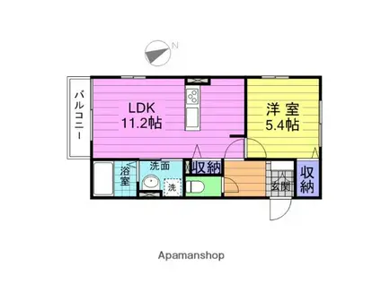 THE SKY FIVE 参番館(1LDK/1階)の間取り写真