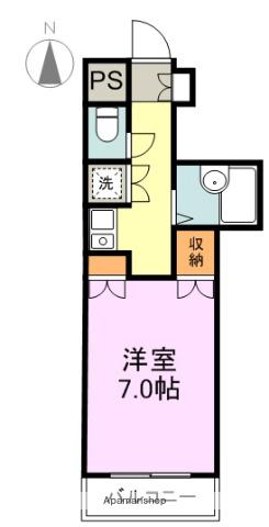 エトワール仙台第一(1K/1階)の間取り写真