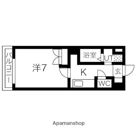 ピュアステージ八幡(1K/5階)の間取り写真