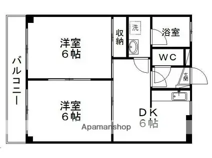 クラウンハイムNAKANO(2DK/2階)の間取り写真