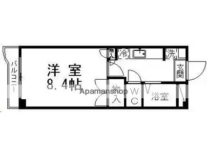 コーポ878桜木(1K/3階)の間取り写真