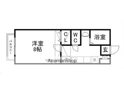 アネシス南光台(1K/2階)の間取り写真