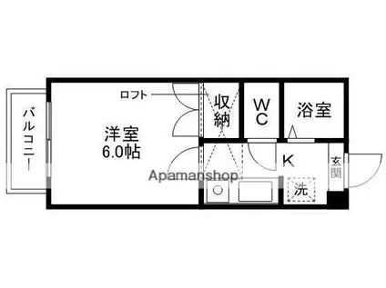 ケントハウスN(1K/2階)の間取り写真