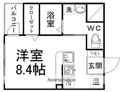 グラン・ドミール一番町(ワンルーム/3階)の間取り写真
