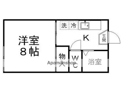コーポマインA棟(1K/1階)の間取り写真