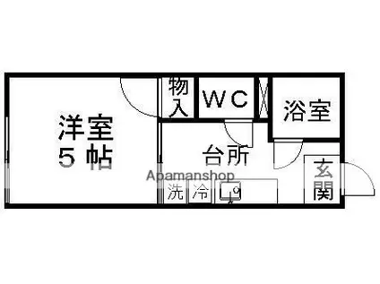 コーポラスよこさわ(1K/1階)の間取り写真