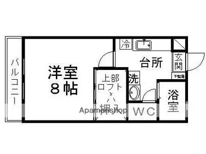 ティエラドミールA棟(1K/1階)の間取り写真