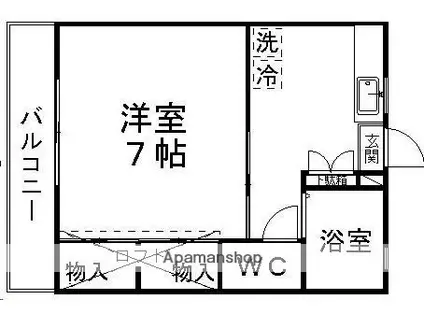 サンライズ21(1K/2階)の間取り写真