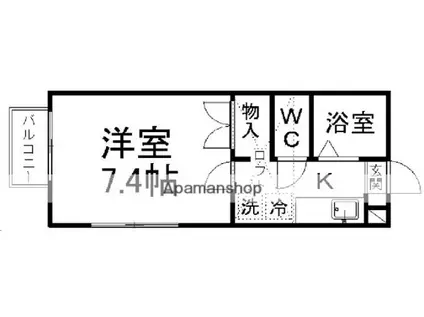 コーポ向日葵(1K/1階)の間取り写真