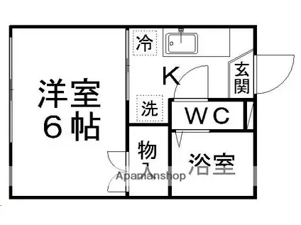 ステラコート台原B棟(1K/2階)の間取り写真