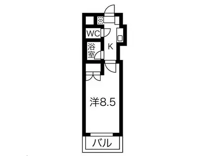 ハイツローラン(1K/1階)の間取り写真