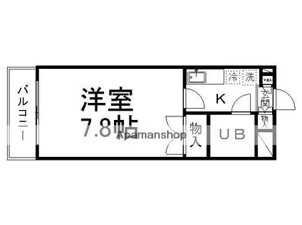 コーポフレンド(1K/2階)の間取り写真