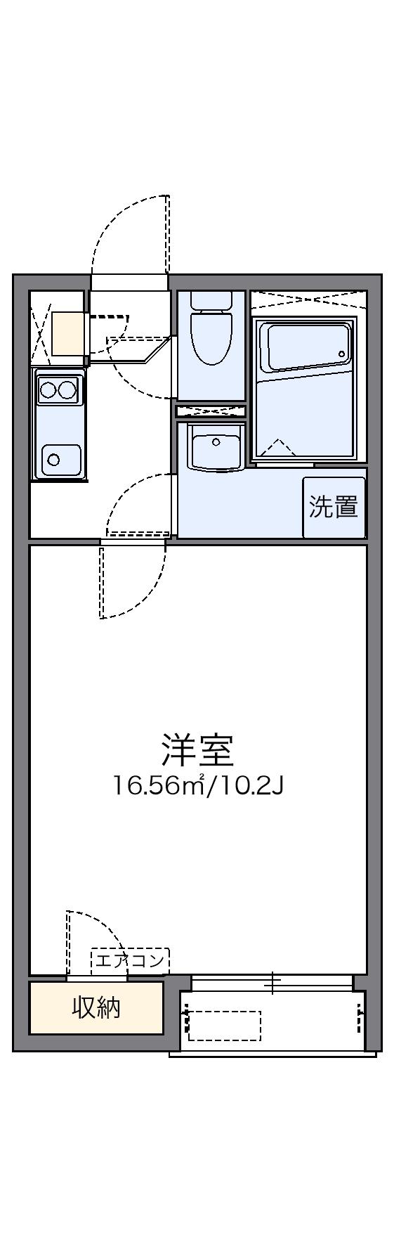 レオネクストアイミ5(1K/1階)の間取り写真