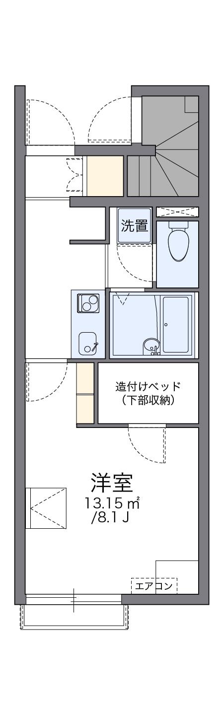 レオネクストプランドール リヴ(1K/1階)の間取り写真