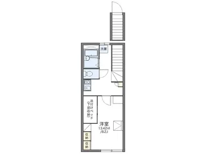 レオパレスゴロー(1K/2階)の間取り写真