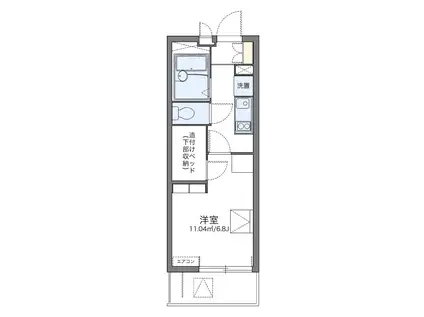 レオパレススカイ仙台(1K/2階)の間取り写真