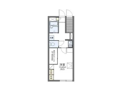 レオパレスエイト(1K/1階)の間取り写真