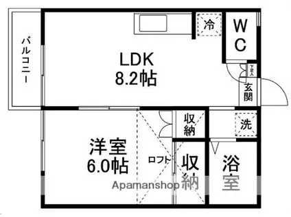 レオパレス大野田第4(1LDK/2階)の間取り写真