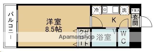リエス新寺(1K/1階)の間取り写真