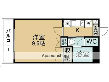 エルスタンザ仙台八木山(1K/2階)の間取り写真