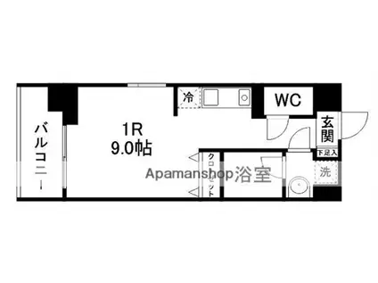 NOIE SENDAI 宮町(ワンルーム/3階)の間取り写真