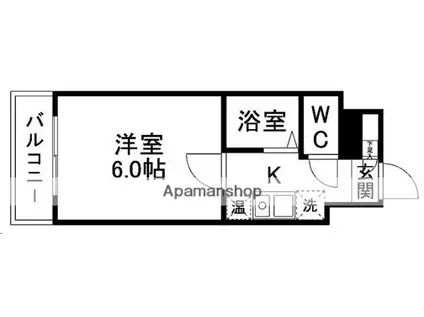 SAKO仙台東(1K/8階)の間取り写真