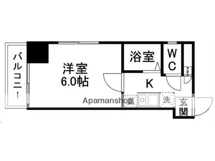 SAKO仙台東(1K/9階)の間取り写真