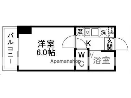 SAKO仙台東(1K/5階)の間取り写真