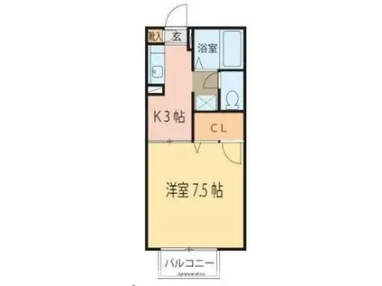 セフィラ中島丁(1K/1階)の間取り写真