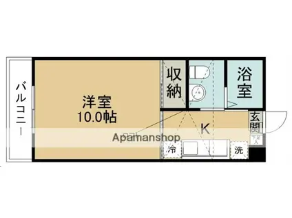 KCコーポ3(1K/1階)の間取り写真