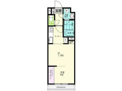 THE IOT HARANOMACHI α(1DK/1階)の間取り写真