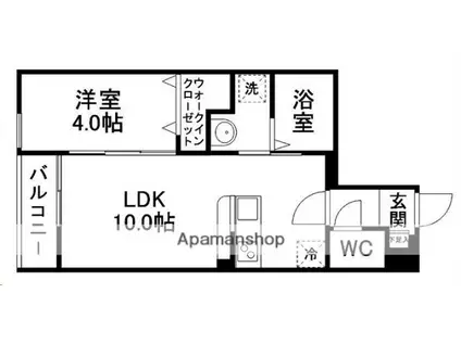 SAFETYHEIM長町南(1LDK/1階)の間取り写真