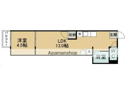 コーポコスモス(1LDK/1階)の間取り写真