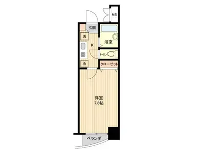 LA DOUCEUR宮町(1K/7階)の間取り写真